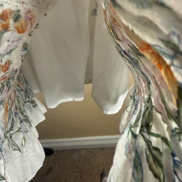 NIP Farm Rio Sweet Bloom Bouquet Short-Sleeve Mini Dress Size S Boho Cottagecore - Picture 9 of 12